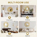Sunburst Mirror Gold TwentyFourInchDiameter Wall Decor