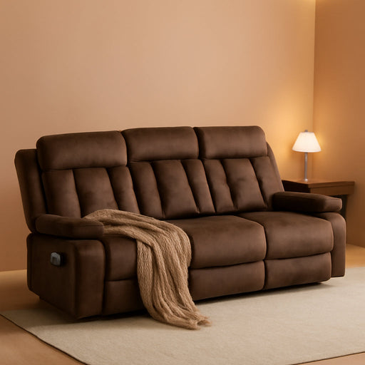 Power Reclining Sofa with Heat&Massage, Reclining Couch with Multi-Function Console/Usb Ports/Type C, Wall Hugger 3 Seater-Sofa Recliner, Reclining Sofa Couch for Living Room