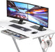 Vista L-Shape Desk with Monitor Stand, White