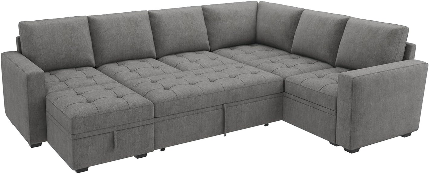 Modular Sectional Sofa Bed With Generous Understorage