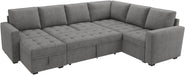 Modular Sectional Sofa Bed With Generous Understorage