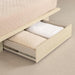 Fusion Platform Bed and Headboard with Storage Shelf Set, Full/Queen, Bleached Oak