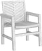 AZWC2VINWW Avalon Chevron Solid Acacia Wood Outdoor Chair, White Wash