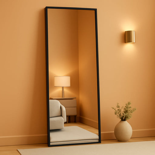 Full Length Mirror 59Inches AluminumAlloy Floor Frame