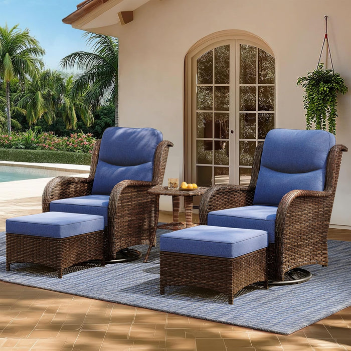 Luxury Outdoor Patio Furniture Set with 6-Inch Thick Cushions
