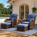 Luxury Outdoor Patio Furniture Set with 6-Inch Thick Cushions