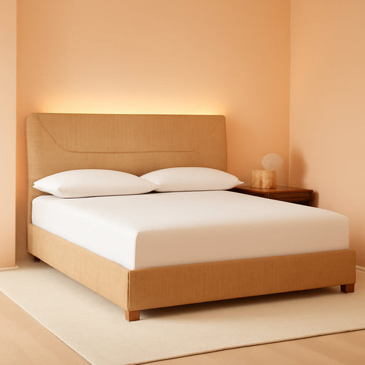 Couture Collection - Glenburg Queen Bed, Natural Woven Banana Stem & Wood Frame, Tropical Coastal Design, No Box Spring Needed (SFV1327A-Q)
