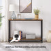 Rustic Sofa Console Table, 2-Tier Industrial Entryway Hallway Table for Living Room, Oak