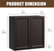 Modern Sideboard Accent 3 in 1 Buffet Storage Cabinet Display Buffet Cabinet Credenza with Adjustable Shelves for Dinging Room Living Room Entryway Coffee Bar,Dark Brown
