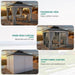 10X10FT Gazebo Patios Hard Top Outdoor Double Roof Canopy Aluminum Frame Metal Top Garden Gazebo with Curtains Netting for Backyards Decks Lawns, White