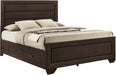 Home Furnishings - Kauffman - Wood - Queen Platform Bed with Horizontal Planked Headboard, 4 Drawers, and Side Storage - Bedroom - Dark Cocoa - 204390Q