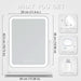 Vanity Mirror with Lights, 17.4'' X 13'' Makeup Mirror with Lights, Three Color Lighting Modes, and 5X Magnification Mirror, Smart Touch Control, 360°Rotation (White,Gift Box)