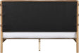 Ashercognac-Q Asher Collection Mid-Century Modern Queen Bed with Soft Cognac Vegan Leather, Solid Wood Natural Finish, 63.75" W X 85.5" D X 43.75" H, Cognac, Queen