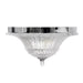 Glacier Petal Glass 2-Light Chrome Ceiling Flush Mount