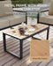 Patio Furniture Set, 4 Piece Outdoor Patio Furniture with Thick Cushions, Modern Metal Outdoor Conversation Sets with Coffee Table for Porch, Balcony, Deck Cream