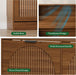 Fluted Shoe Storage Cabinet for Entryway with 4 Flip Drawers, Walnut