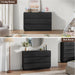 Black 6 Drawer Dresser for Bedroom, 47" W Chest of Drawers