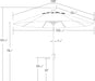 12-Year-Non-Fading, 9Ft Premium Sunbrella Patio Umbrella, Hand-Crank, Button-Tilt, White Frame, Forest Green Fabric