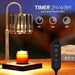 Candle Warmer Lamp with Timer, Dimmable Electric Candle Wamer Adjustable Height, Gifts for Women Mom, Glass Modern Candles Melter Lamp, Black