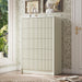 31.5" Wide Modern Curved 5 Drawer Dresser，Beige