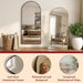 71"×32" Oversized Arched Full‑Length Mirror, Black Floor Mirror