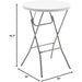 BTEXPERT 32" round 43" Bar Height White Granite Plastic Folding Table Portable Commercial Table Banquet Card Coffee Dining Table for Wedding Party Event Home Kitchen Outdoor Set of 5