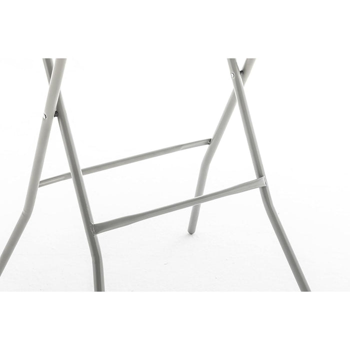 BTEXPERT 32" round 43" Bar Height White Granite Plastic Folding Table Portable Commercial Table Banquet Card Coffee Dining Table for Wedding Party Event Home Kitchen Outdoor Set of 5