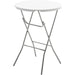 BTEXPERT 32" round 43" Bar Height White Granite Plastic Folding Table Portable Commercial Table Banquet Card Coffee Dining Table for Wedding Party Event Home Kitchen Outdoor Set of 5