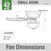42 Inch Indoor Ceiling Fan with LED Light - White Ceiling Fan with Pull Chain, for Bedroom or Living Room, Low Profile Flush Mount, No Remote, 5 Blades - Newsome 51080, Fresh White