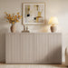 Buffet Cabinet with Storage Sideboard Cabinet with Doors & Shelves | Accent Sideboard Modern Credenza Fluted Storage Cabinet Mid Century Media Console for Living Room Kitchen Dining Hallway