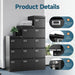 5 Drawer File Cabinet, Black Vertical Filing Cabinets with Lock, Home Office File Folders Storage Cabinet for Letter Legal File Size.