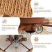 Boho Ceiling Fans with Lights: 20 Inch Wood Beaded Flush Mount Fandelier with Remote and Timer Control - Elegant Vintage Caged Ceiling Fan - Indoor Quiet 6 Speeds for Bedroom, Living Room