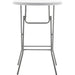 BTEXPERT 32" round 43" Bar Height White Granite Plastic Folding Table Portable Commercial Table Banquet Card Coffee Dining Table for Wedding Party Event Home Kitchen Outdoor Set of 5