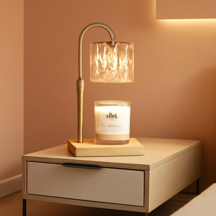 Candle Warmer Lamp with 3 Bulbs, Adjustable Height Dimmable Candle Warmer with Timer, Candle Lamp with Charming Gift Box Ribbon,Birthday Gifts for Women Mom, House Warming Gifts New Home Decor