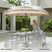 10Ft Patio Umbrella, 3 Tier Outdoor Market Table Umbrellas with 8 Fiberglass Ribs and Push Button Tilt, Windproof, Vented Canopy, UV Protection for Deck, Pool, Backyard