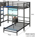 Twin Over Twin Bunk Bed WithDeskIntegrated LEDLighting