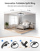 Modern Bladeless Ceiling Fans with Lights, Small Fandelier Bedroom Ceiling Fan - Low Profile LED Fan Light with Remote APP, Flush Mount, Dimmable, DC Motor, 6 Speeds, Timer (18 Inch, Black)