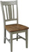 International Concepts San Remo Splatback Chair, Distressed Hickory/Stone