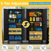 75 Inch IndustrialGrade BlackSteel Storage Cabinet Pro