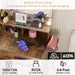 Makeup Vanity with Lighted Mirror & Power Outlet, Makeup Table Vanity Set with 3 Lighting Colors, Brightness Adjustable, Brown
