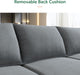 Modular U-Shaped Sectional Sofa Bluish Grey, Storage