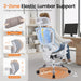 Big & Tall Ergonomic Mesh Office Chair 350Lbs, High Back Reclining Gaming Desk Chair with 3D Headrest, Adjustable Armrests, Lumbar Support & Retractable Footrest, Gray