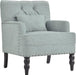 Sapphire Blue Upholstered Club Chair Lumbar Pillow