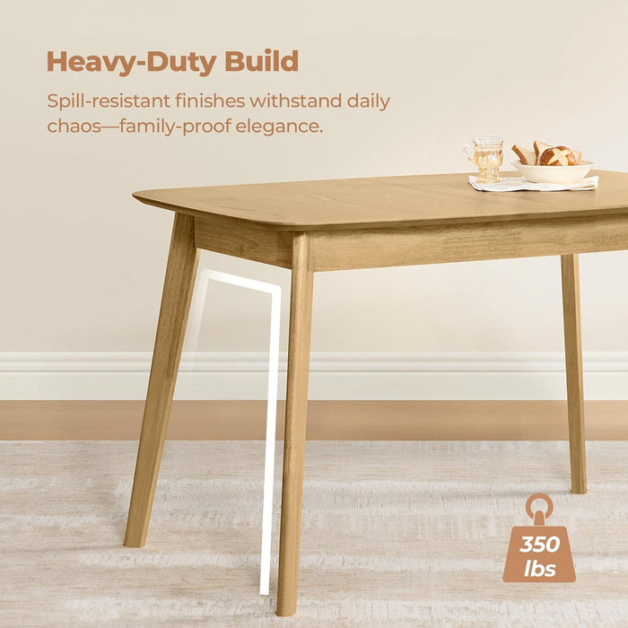Extendable Dining Table FortySevenToFiftyNineInches Oak Veneer
