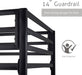 Loft Bunk Bed Twin over Twin Size with Ladder and Guardrail,Heavy Duty Metal Slats Support No Box Spring Needed Small Space Saving Furniture for Bedroom Dorm,Black
