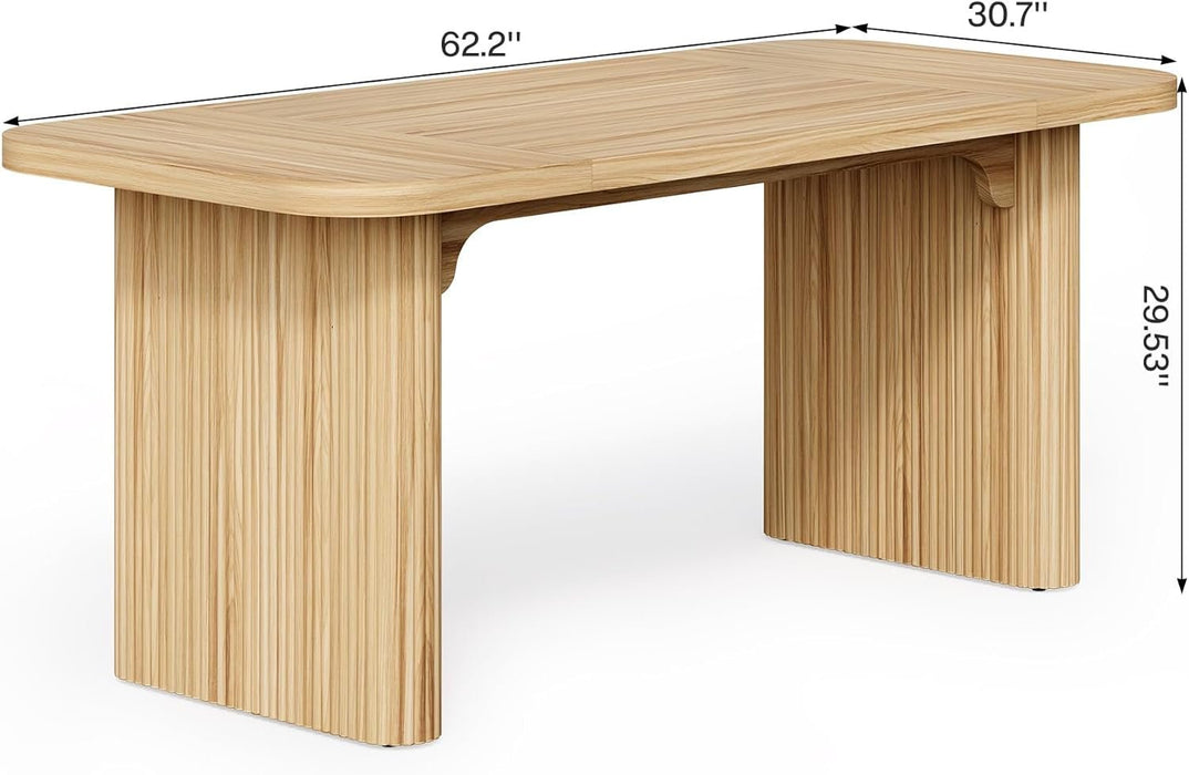 62 - Inch Home Office Computer Desk, Large Writing Desk with Textured Double Base, 5 Ft Conference Meeting Seminar Table for Office - ShipItFurniture