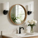 24 Inch Natural round Wood Mirror, Circle Wooden Frame Wall Mirror for Bathroom, Living Room, Bedroom, Entryway