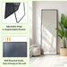 Full Length Mirror, Full Body Mirror with Aluminum Metal Frame, Standing Mirrors for Bedroom, Livingroom, Cloakroom, Hallway, Home Décor. (56X16 Inch, Black)