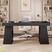 55.9" Executive Desk with Storage & Power Outlets, Home Office Desk