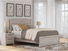 Signature Design by Ashley Jonnifer Queen Panel Bed Frame, Light Gray Bedroom Furniture with Panel Headboard, Engineered Wood and Decorative Laminate, Relaxed Casual Style